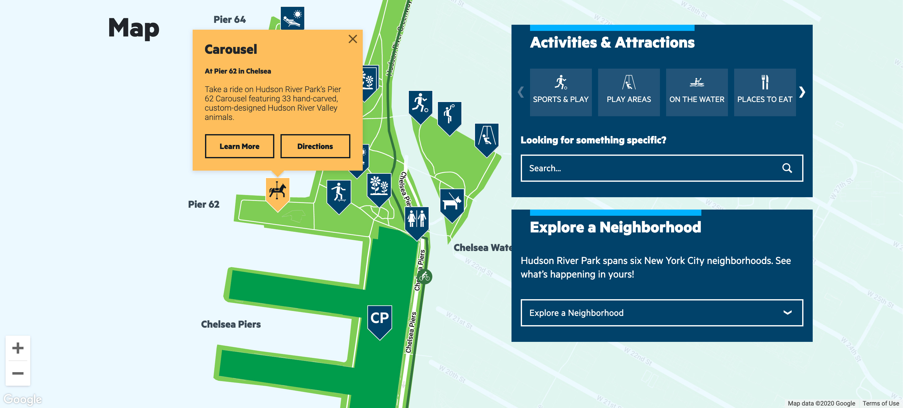 HRPK interactive park map